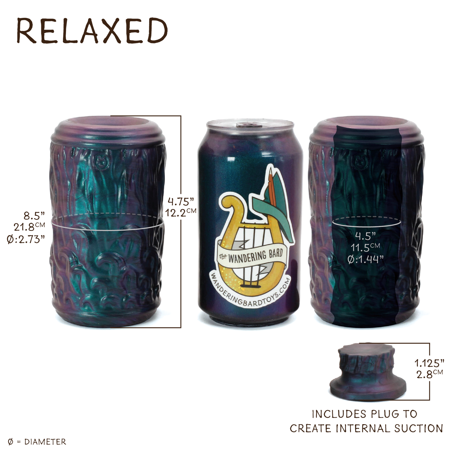 Arcane Hand Relaxed Stroker 00-20 Super Soft Cosmic Fuchsia GITD CS