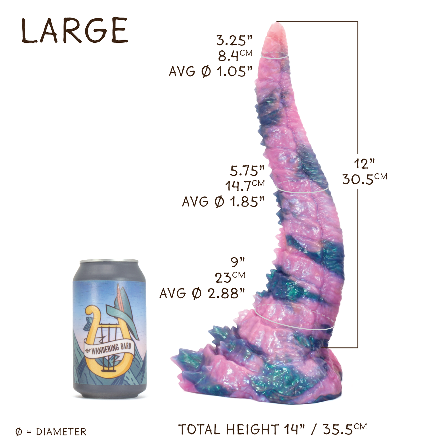 Dragon's Tail Large 00-31 Soft Near Clear Halloween Seaglass