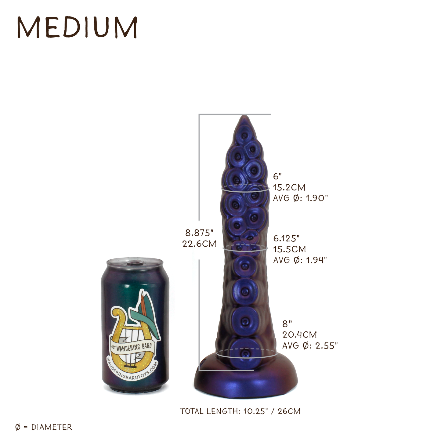 Dark Mantle Tentacle Medium 00-30 Soft Enigma Highlight CS Suction Base