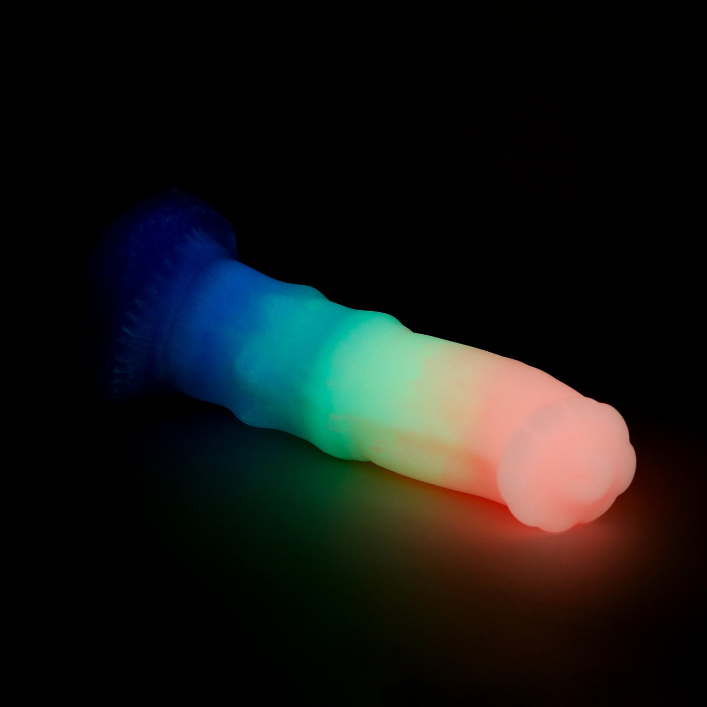 Minotaur Large 00-30 Soft Rainbow Glow Fade GITD Suction Base