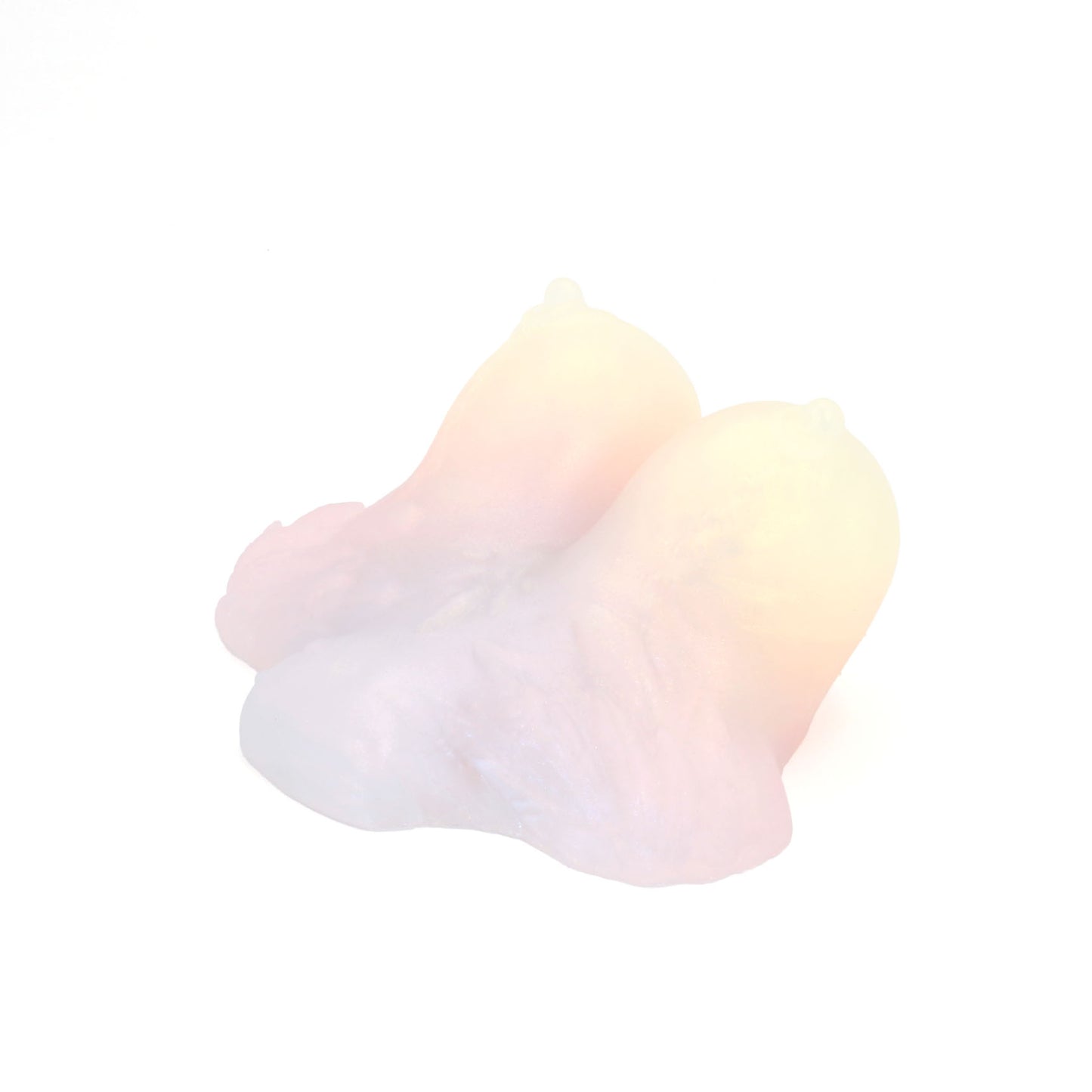 Harpy Bust Medium 00-31 Soft Near Clear Golden Seaglass UV