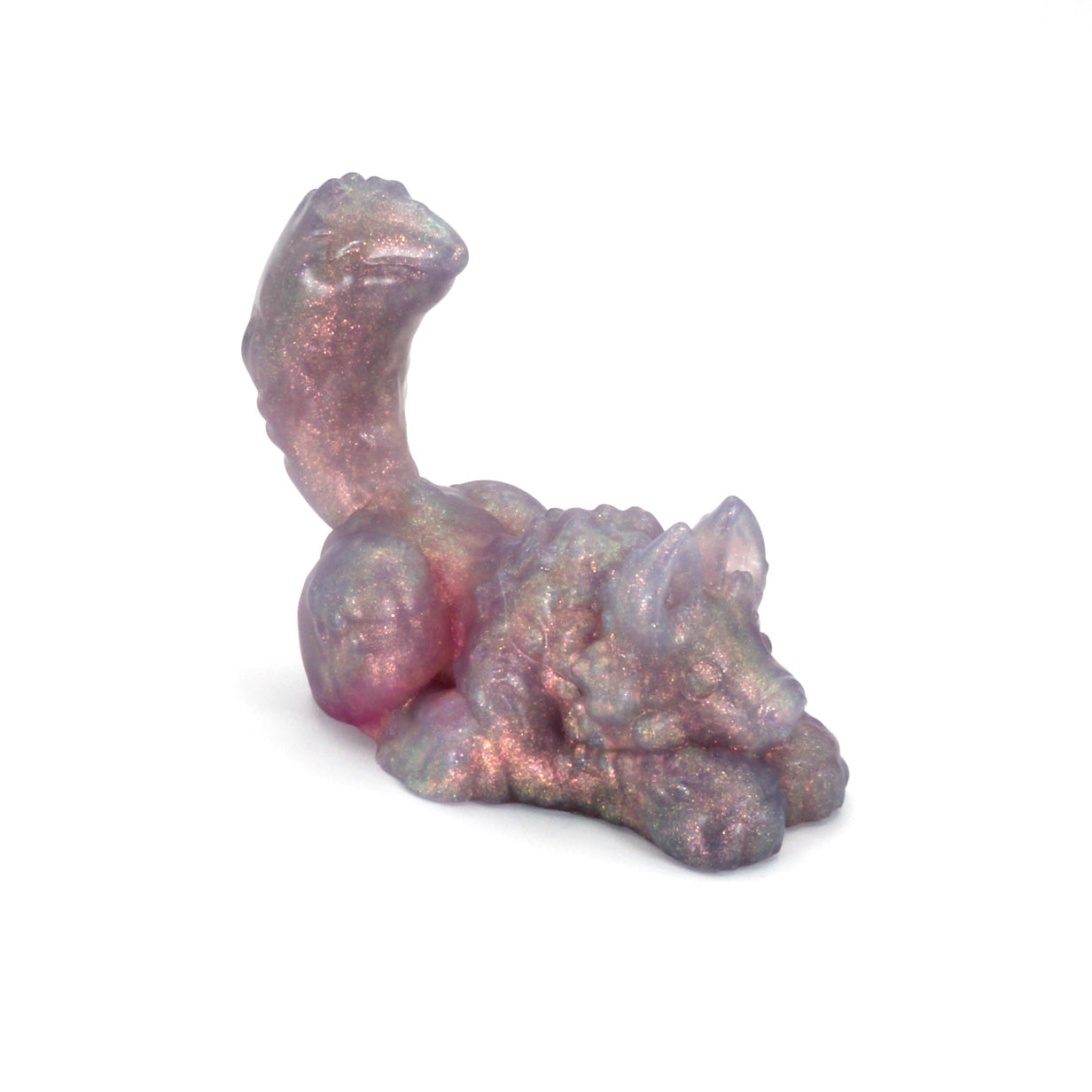 Direwolf Squish Large 00-31 Soft Near Clear Purple Pink Shimmer