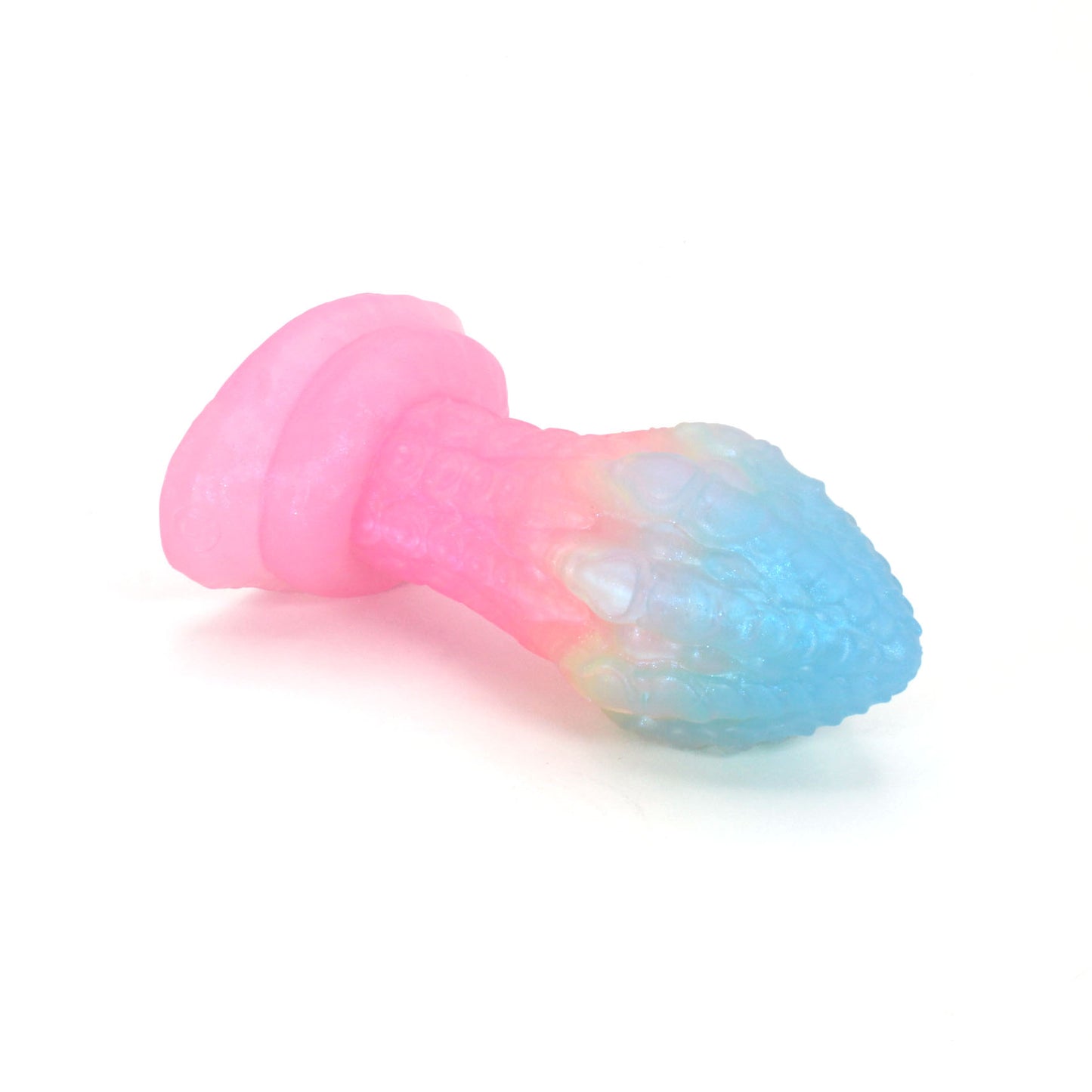 Dark Mantle Plug Large 00-31 Soft Near Clear Neon Blue Seaglass UV