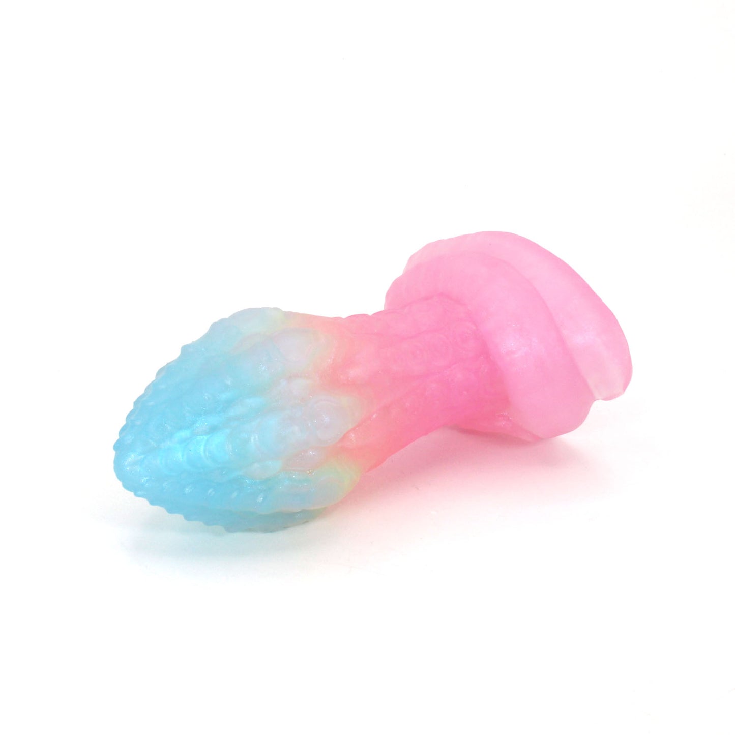 Dark Mantle Plug Large 00-31 Soft Near Clear Neon Blue Seaglass UV