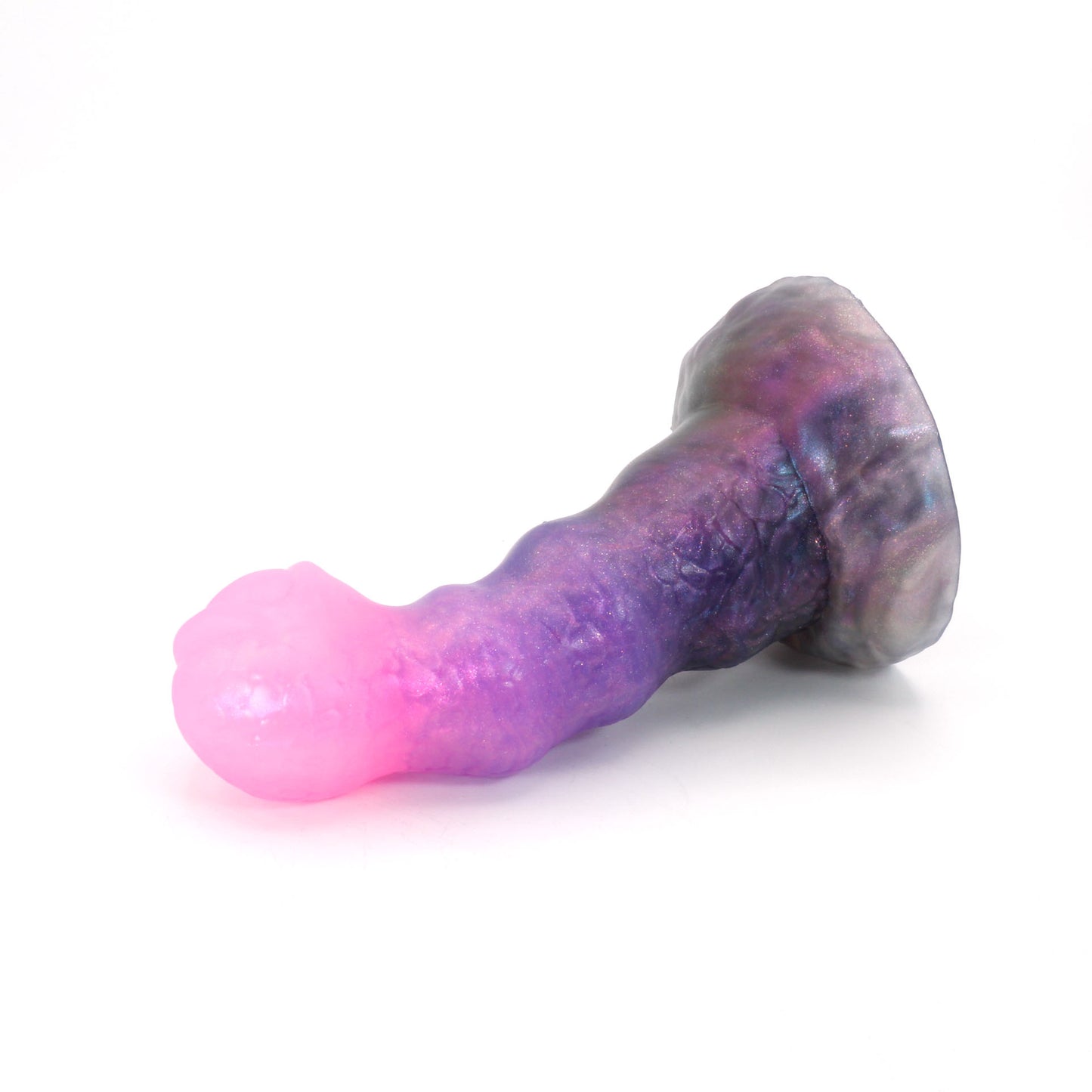Beholder Eyestalk Small 00-31 Soft Near Clear Nebula UV Color Shift Suction Base