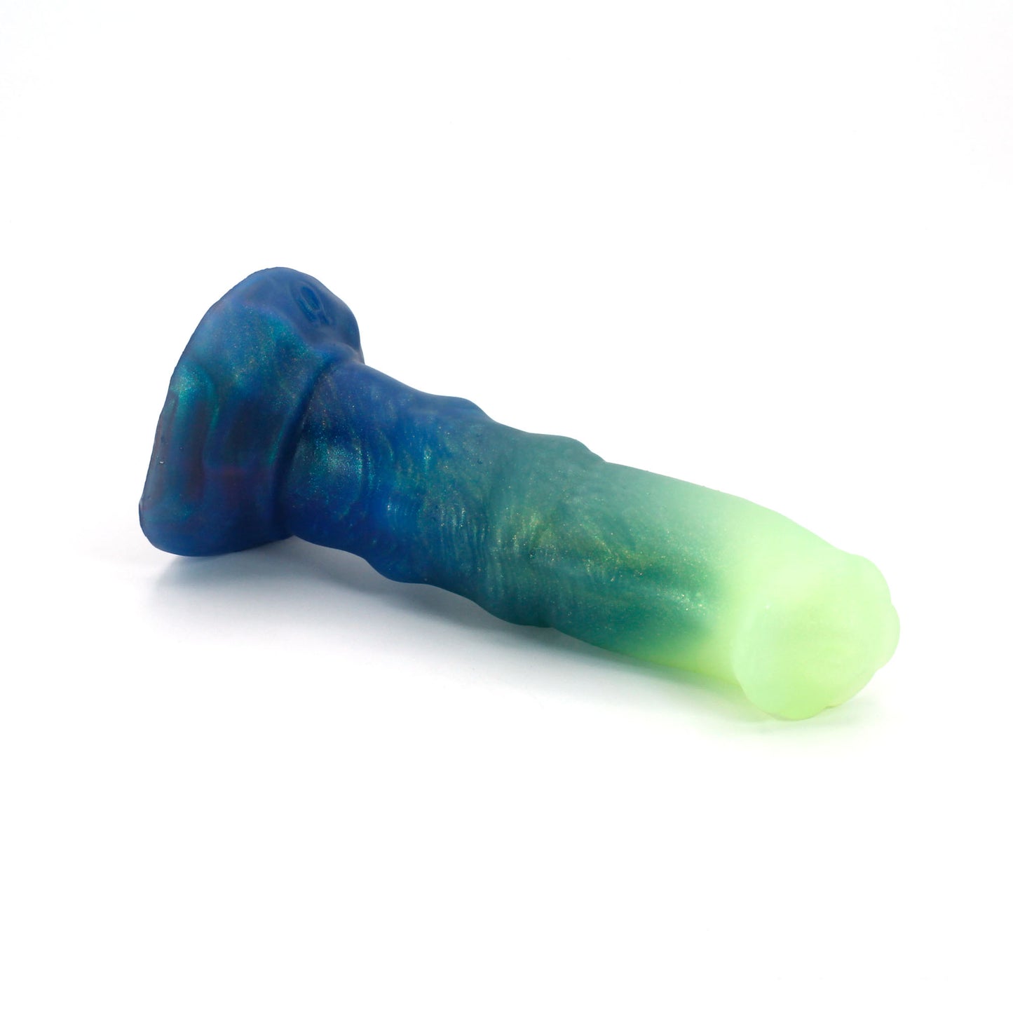 Minotaur Small 00-31 Soft Near Clear Aurora GITD Color Shift Suction Base