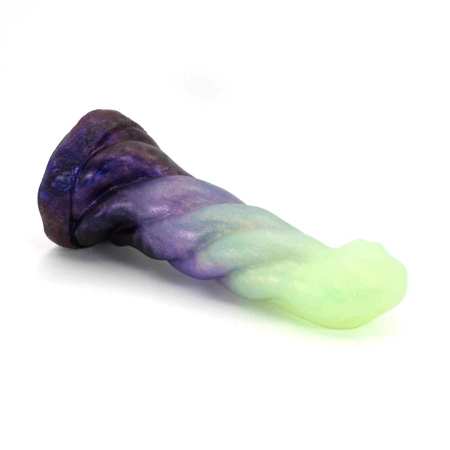 Mind Flayer Medium 00-31 Soft Near Clear Halfway to Halloween GITD Color Shift Suction Base