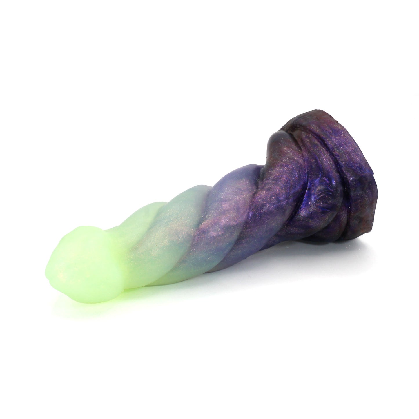 Mind Flayer Medium 00-31 Soft Near Clear Halfway to Halloween GITD Color Shift Suction Base