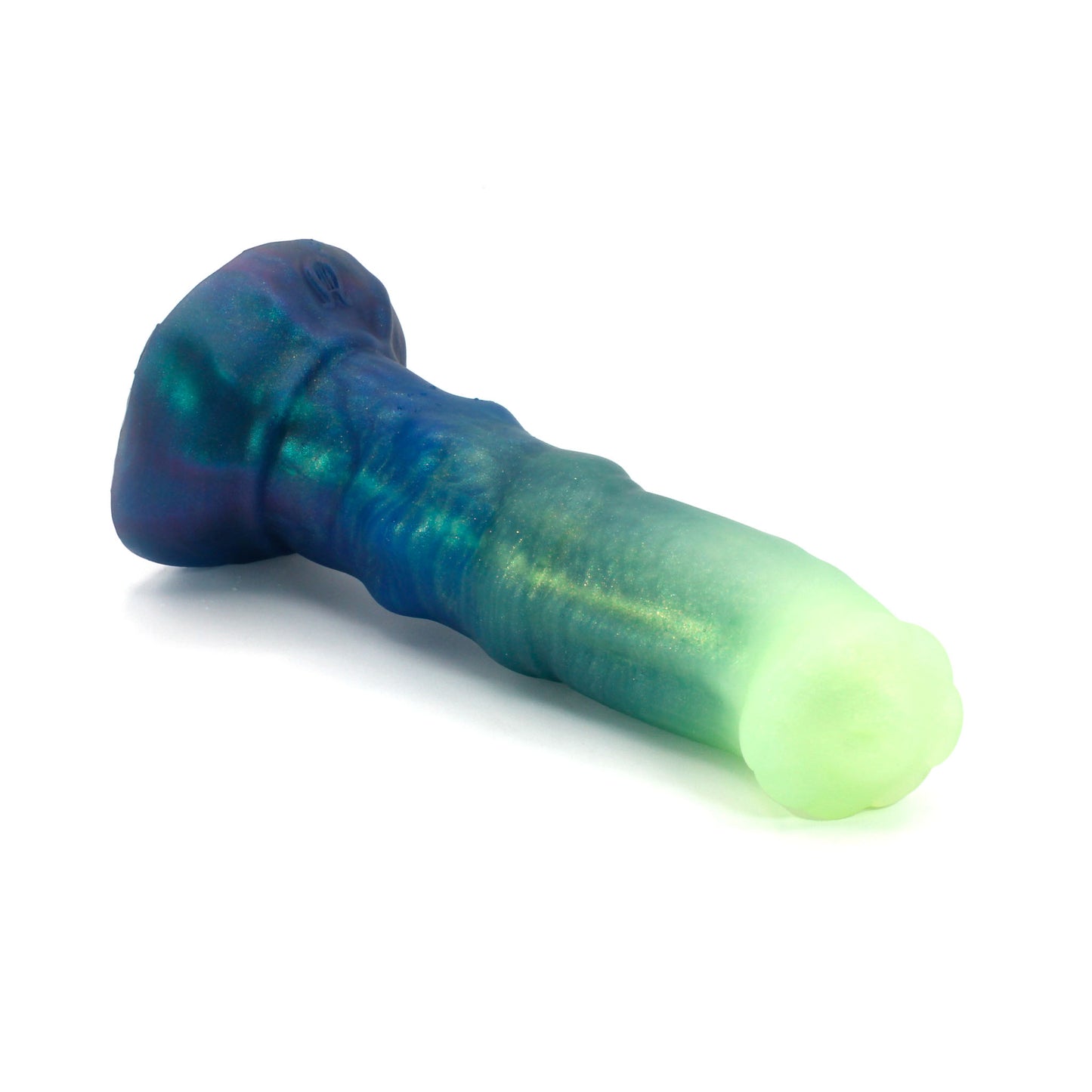 Minotaur Medium 00-31 Soft Near Clear Aurora GITD Color Shift Suction Base