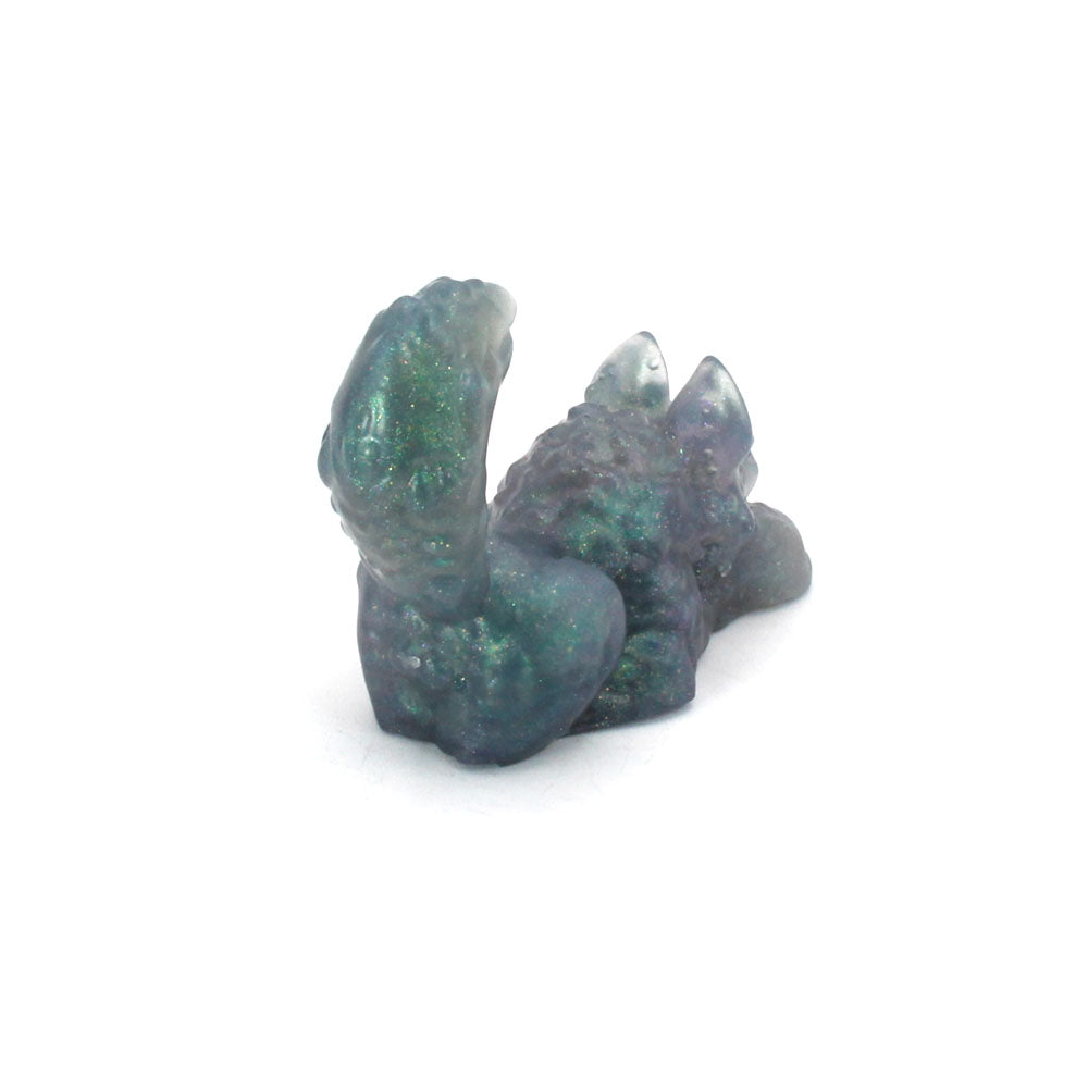 Direwolf Squish Small 00-31 Soft Near Clear Deep Green FLOP Color Shift