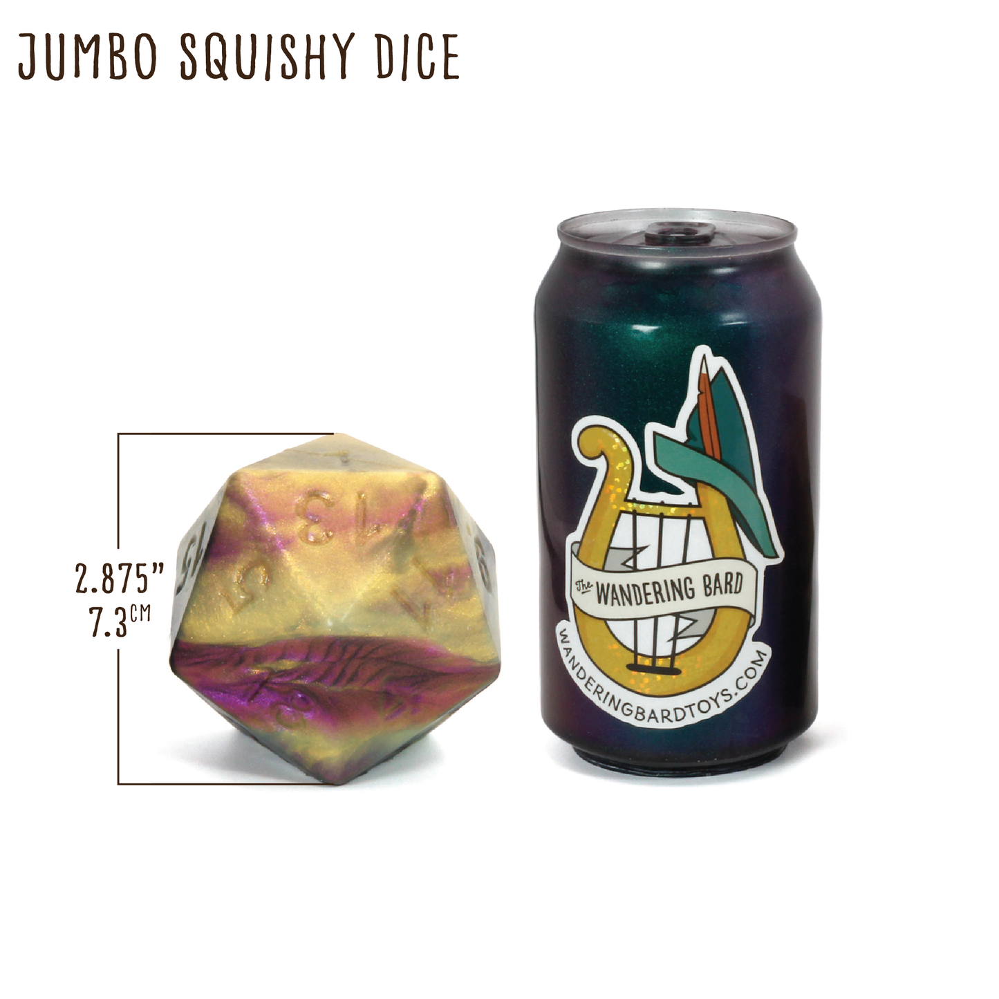 Jumbo Squish Dice 00-31 Soft Near Clear Pink Shimmer CS