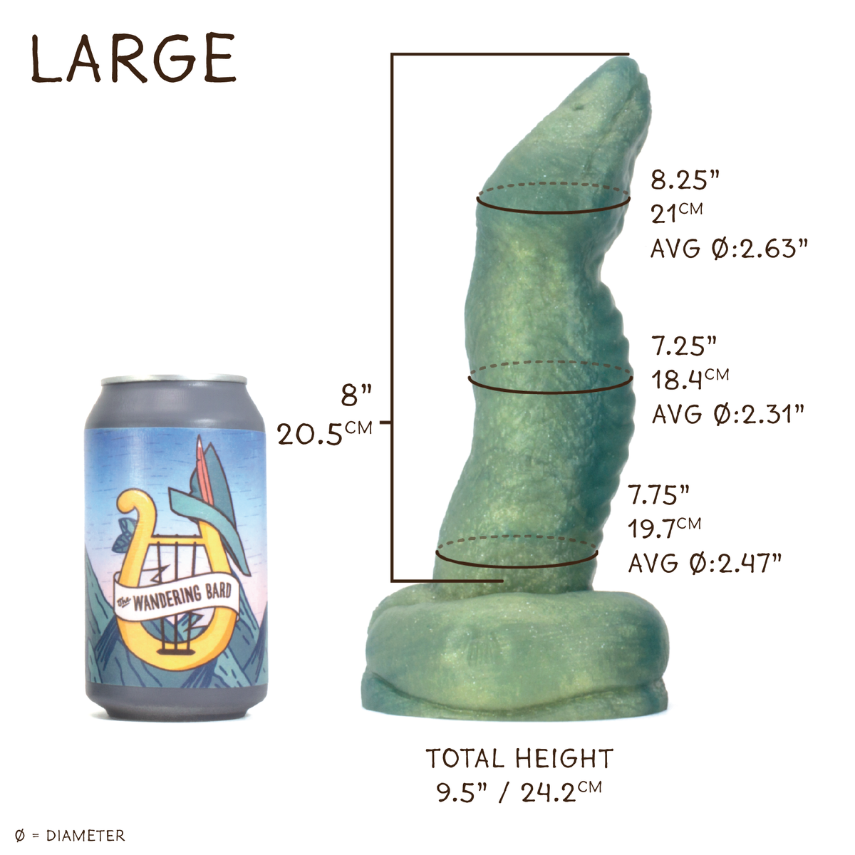 Medusa Large 00-31 Soft Near Clear Ghost Woods CS Suction Base