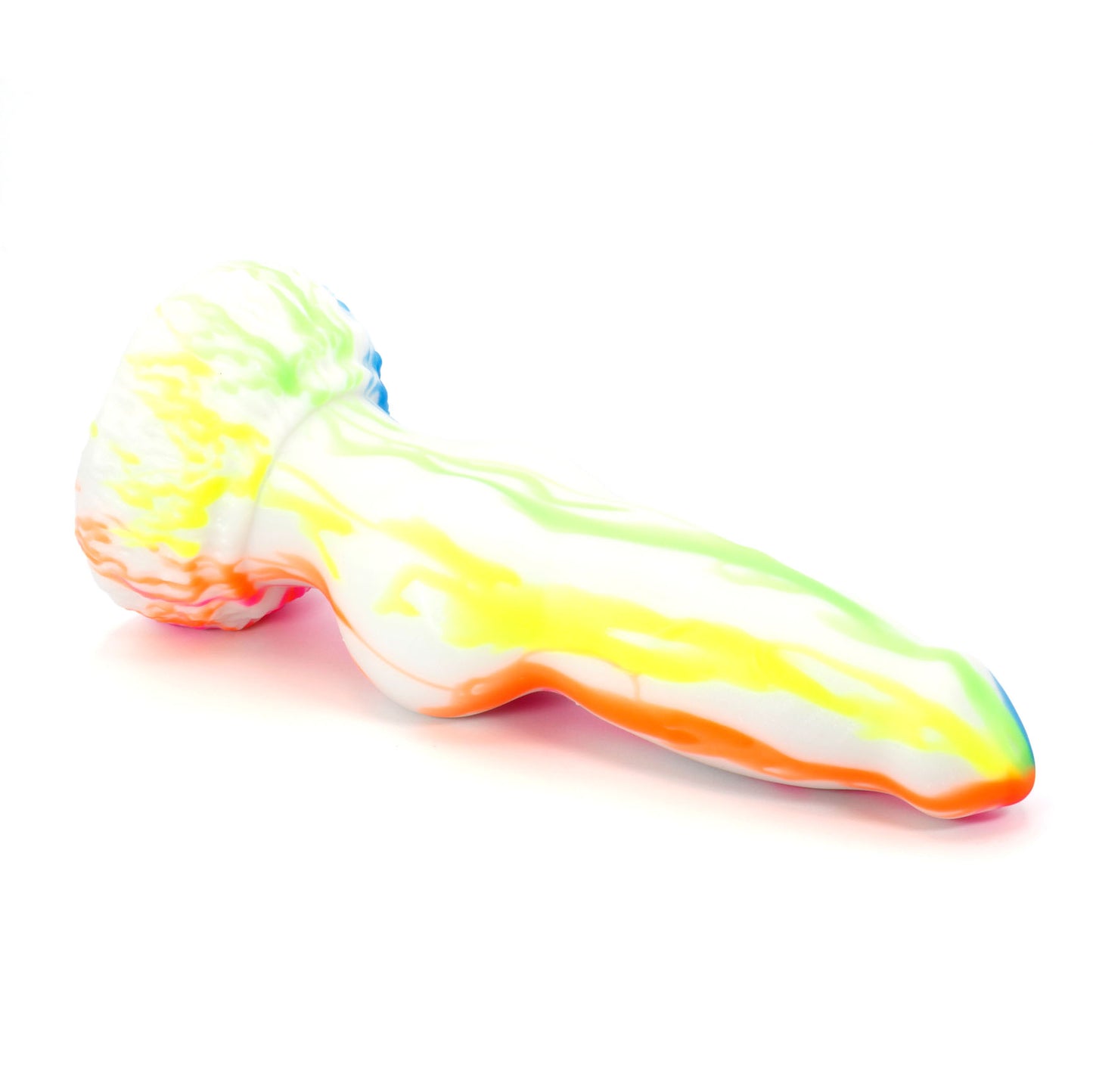 Large Direwolf 00-30 Soft White Rainbow Drizzle UV GITD