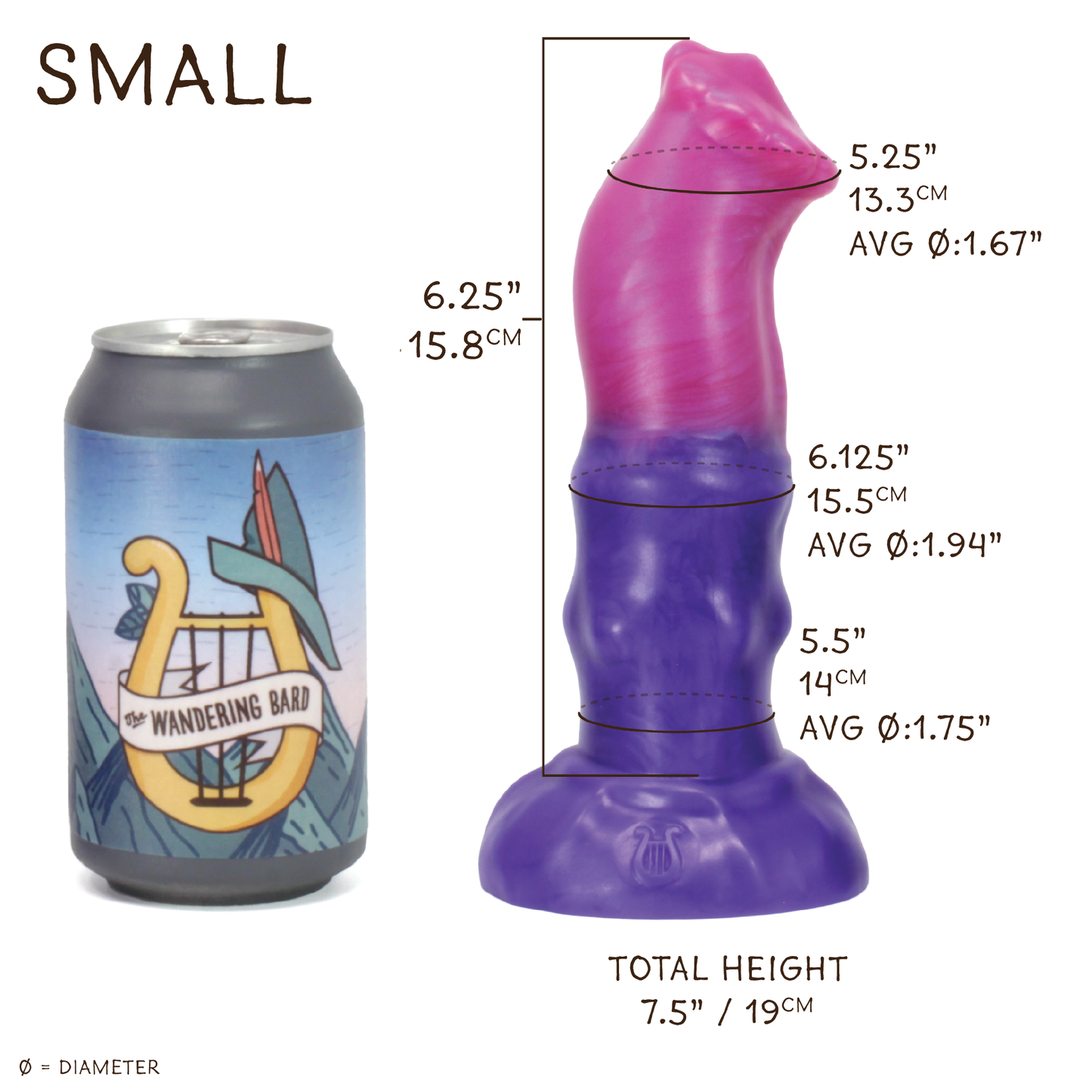 Small Minotaur 00-30 Soft Cake Drip GITD