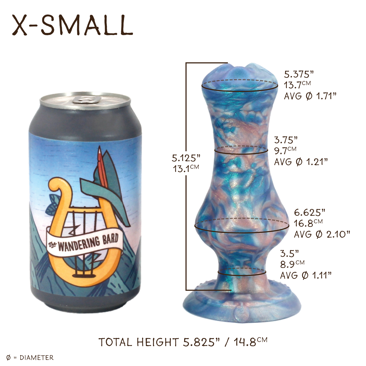 Vex X-Small 00-30 Soft Indigo Dream GITD Suction Base