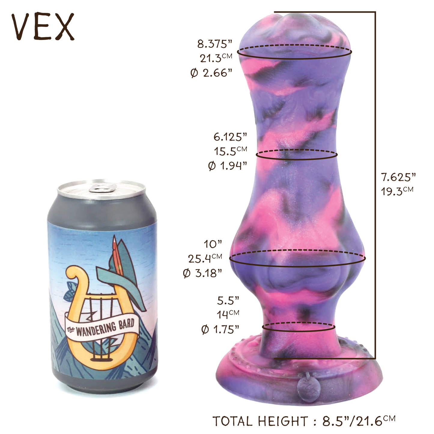 O Vex 00-50 Medium Iceberg Splatter CS GITD