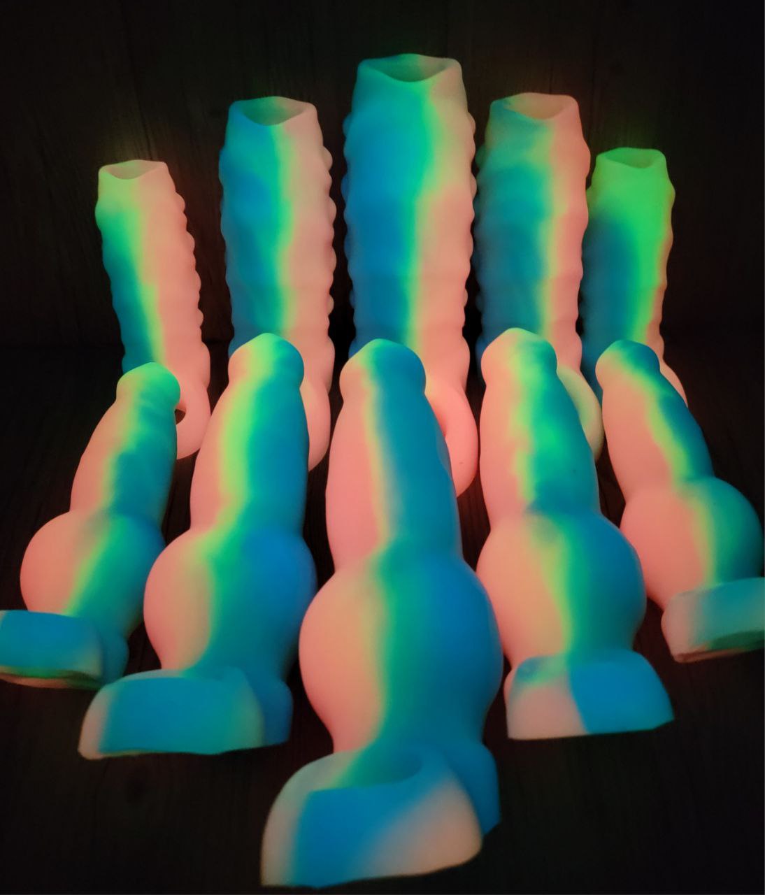 Small Kobold Sheath 00-30 Soft Vert Rainbow GITD