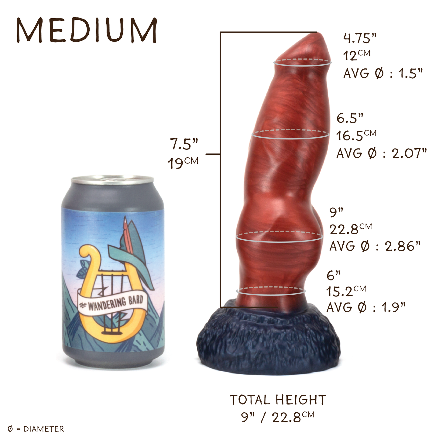 Direwolf Medium 00-31 Soft Near Clear Halloween Seaglass Suction Base