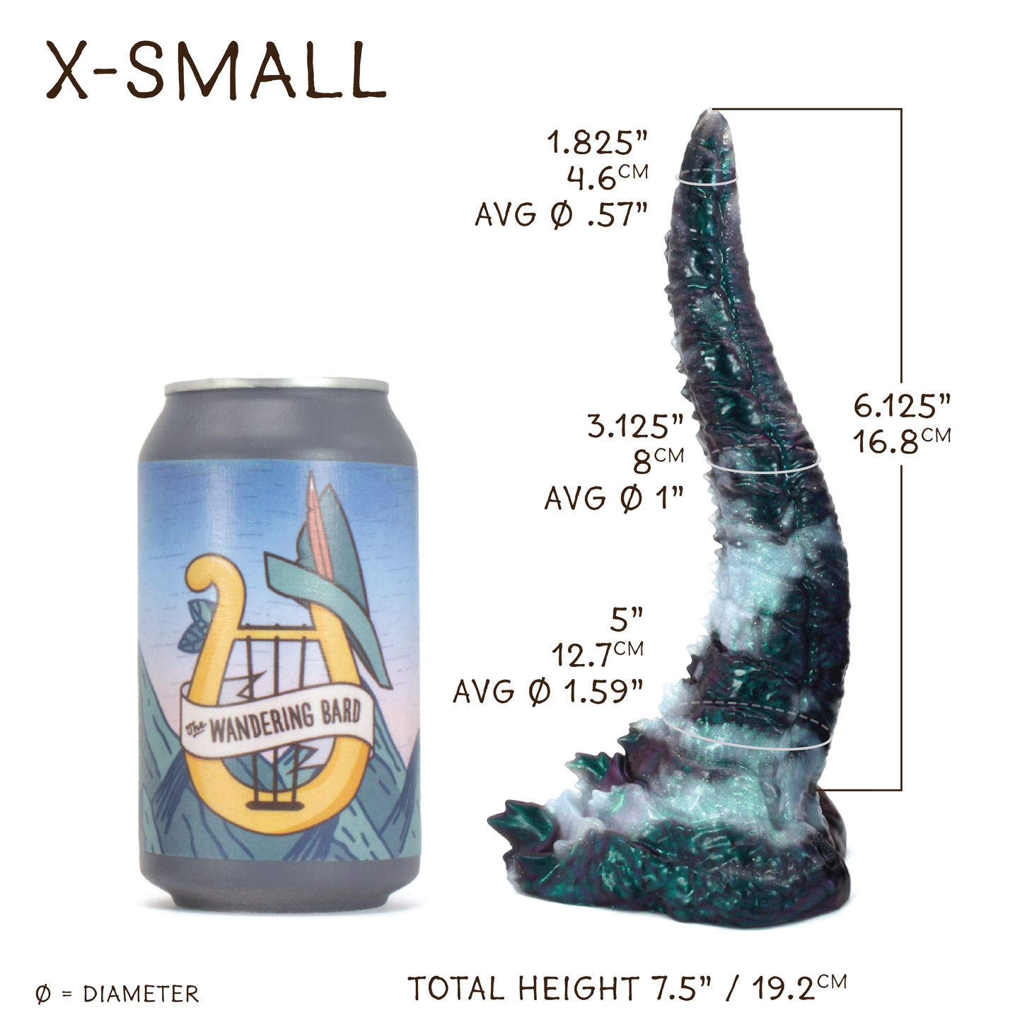 Dragon's Tail X-Small 00-50 Medium Hallows GITD UV