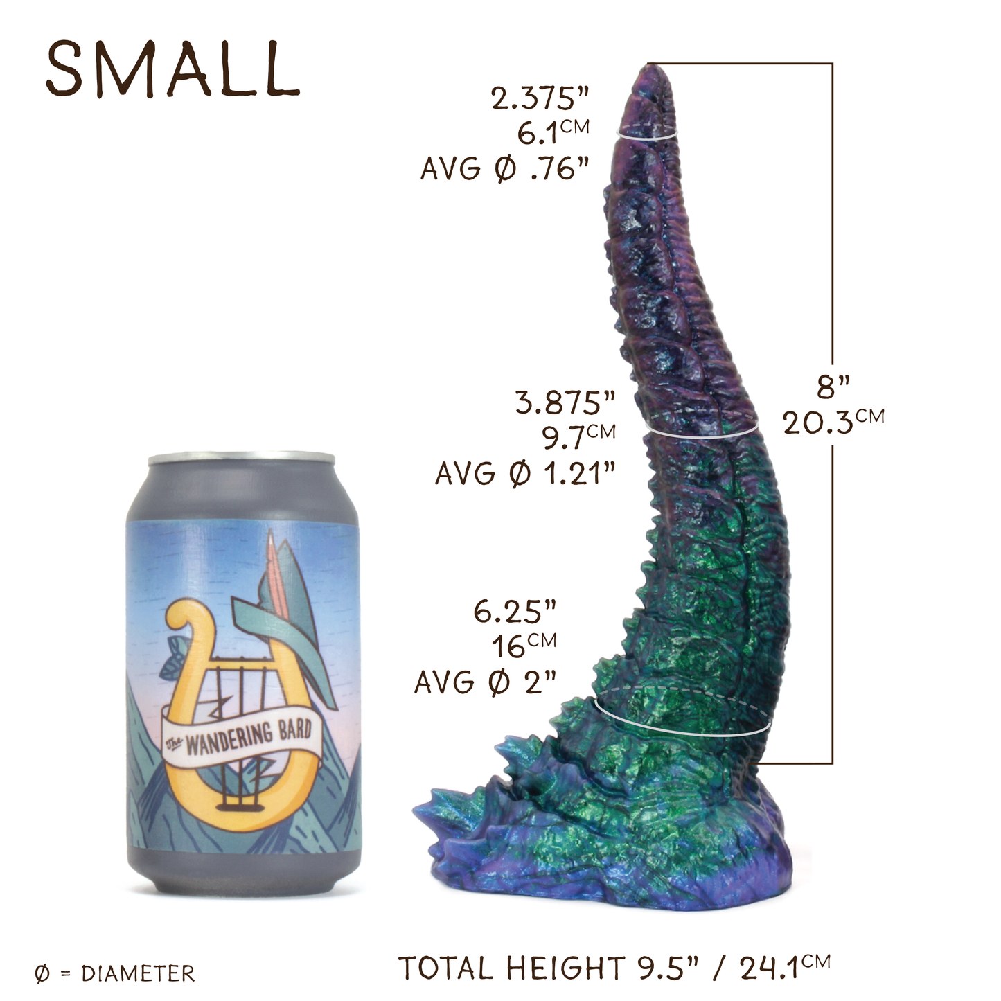 Dragon's Tail Small 00-30 Soft Rose Mist GITD CS
