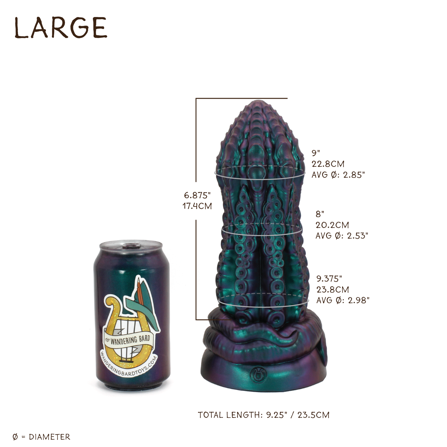 Dark Mantle Large 00-30 Soft Peacock Highlight CS Suction Base