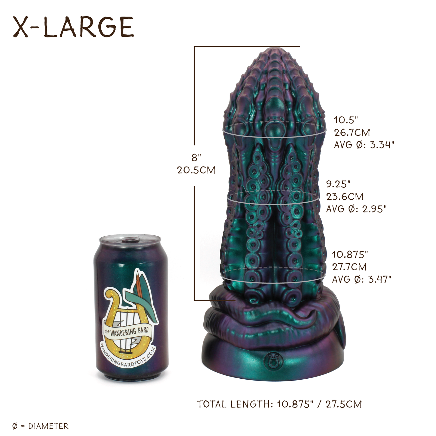 Dark Mantle X-Large 00-30 Soft Peacock Highlight CS Suction Base