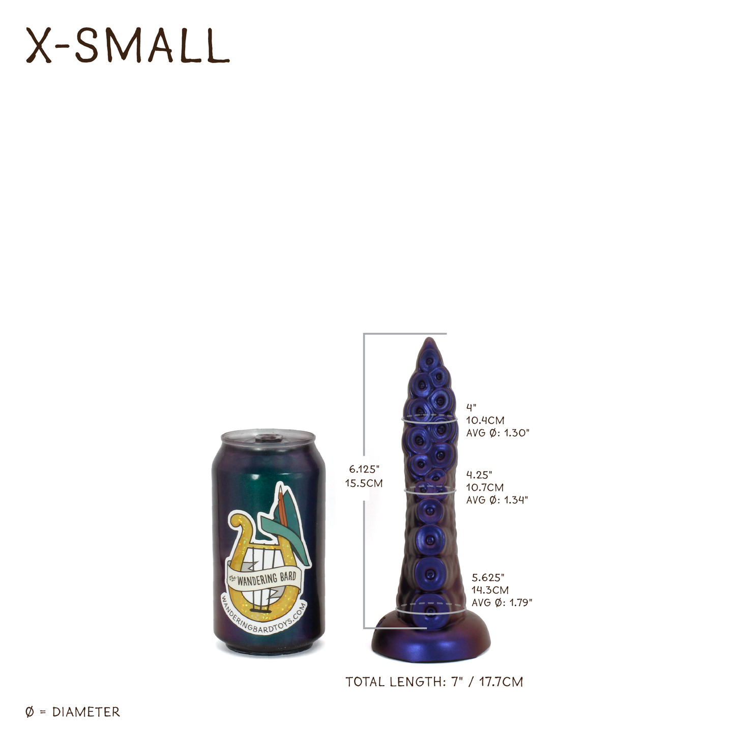 Dark Mantle Tentacle X-Small 00-31 Soft Near Clear Eldrich CS Suction Base