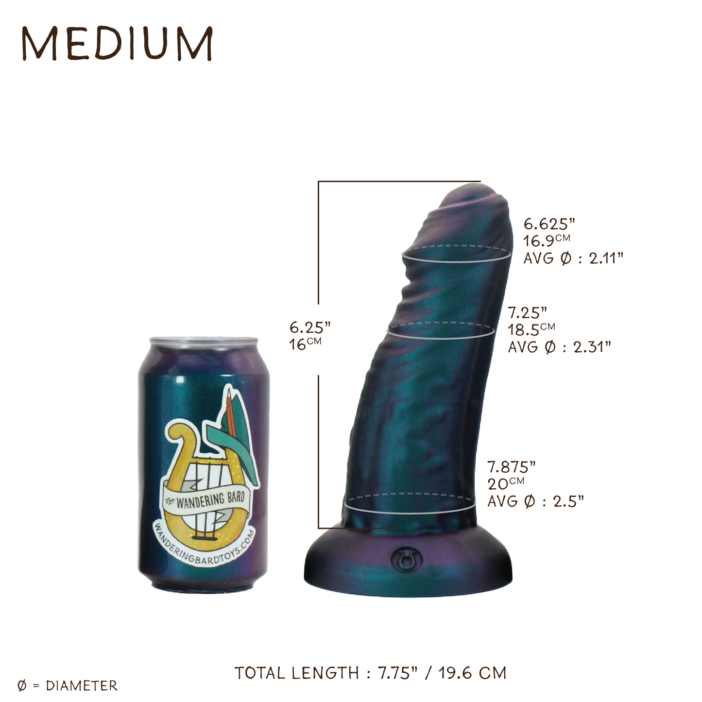 Dwarven Barbarian Medium 00-30 Soft Campfire GITD Suction Base