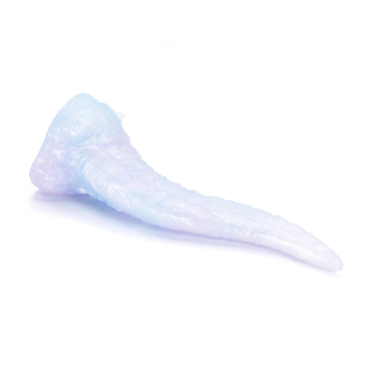 Dragon's Tail Small 00-31 Soft Near Clear Rose Quartz Color Shift Glow