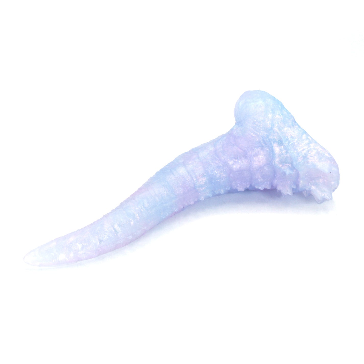 Dragon's Tail Small 00-31 Soft Near Clear Rose Quartz Color Shift Glow