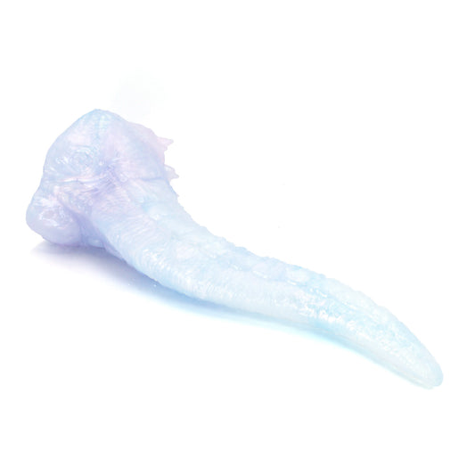 Dragon's Tail Large 00-31 Soft Near Clear Rose Quartz Color Shift Glow