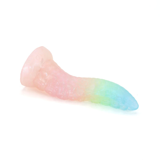 Dark Mantle Tentacle X-Small 00-31 Soft Near Clear Neon Blue Seaglass UV Suction Base