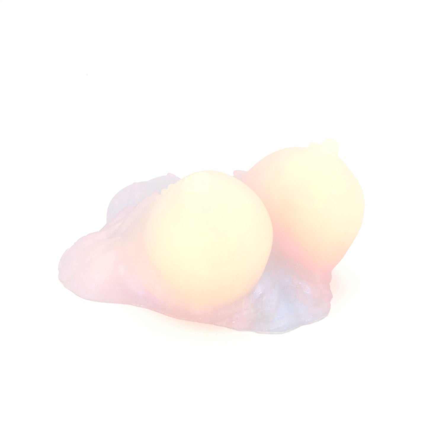 Harpy Bust Medium 00-31 Soft Near Clear Golden Seaglass UV