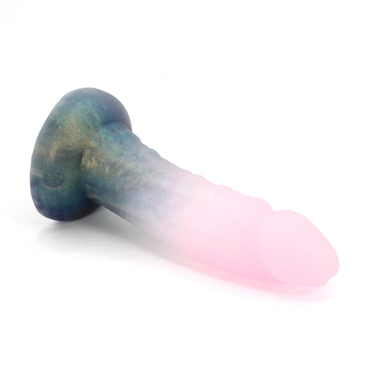 Human Bard Medium 00-31 Soft Near Clear Holiday Twinkle GITD CS Suction Base