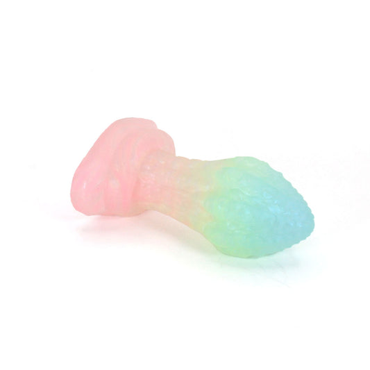 Dark Mantle Plug Small 00-31 Soft Near Clear Neon Blue Seaglass UV