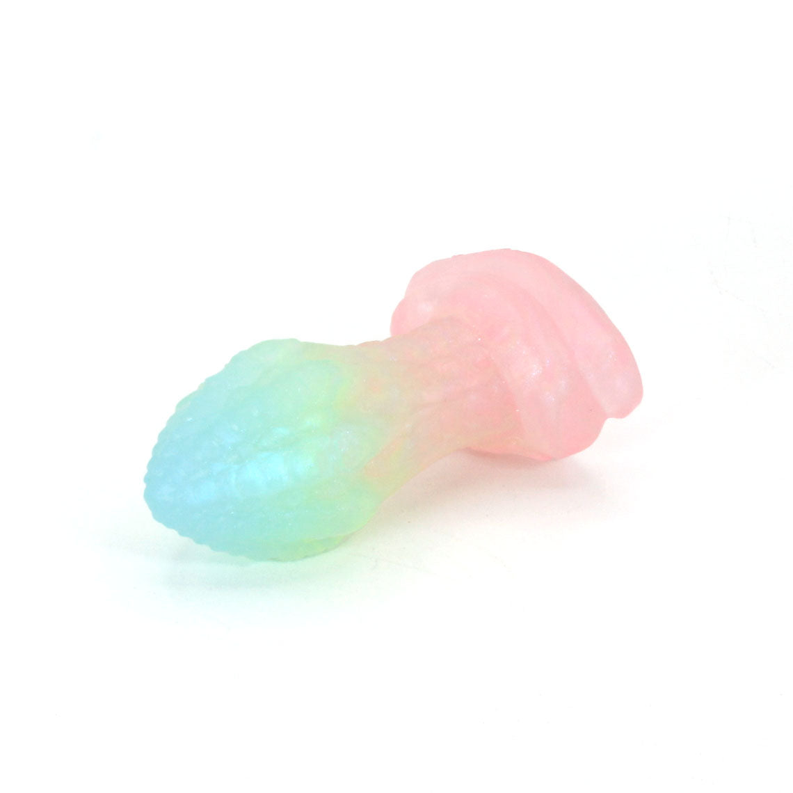 Dark Mantle Plug Small 00-31 Soft Near Clear Neon Blue Seaglass UV