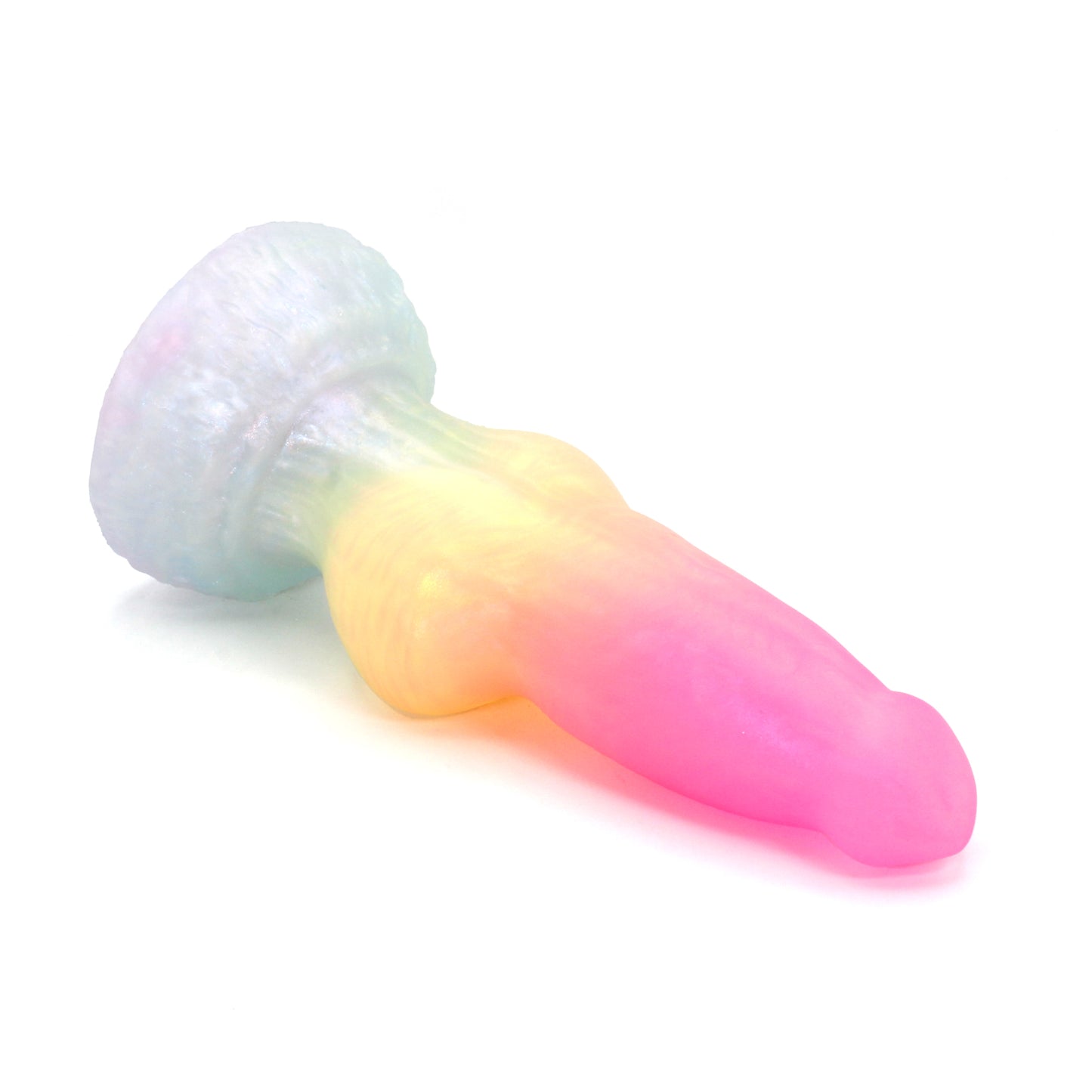 Direwolf Medium 00-31 Soft Near Clear Rainbow Shimmer UV Suction Base