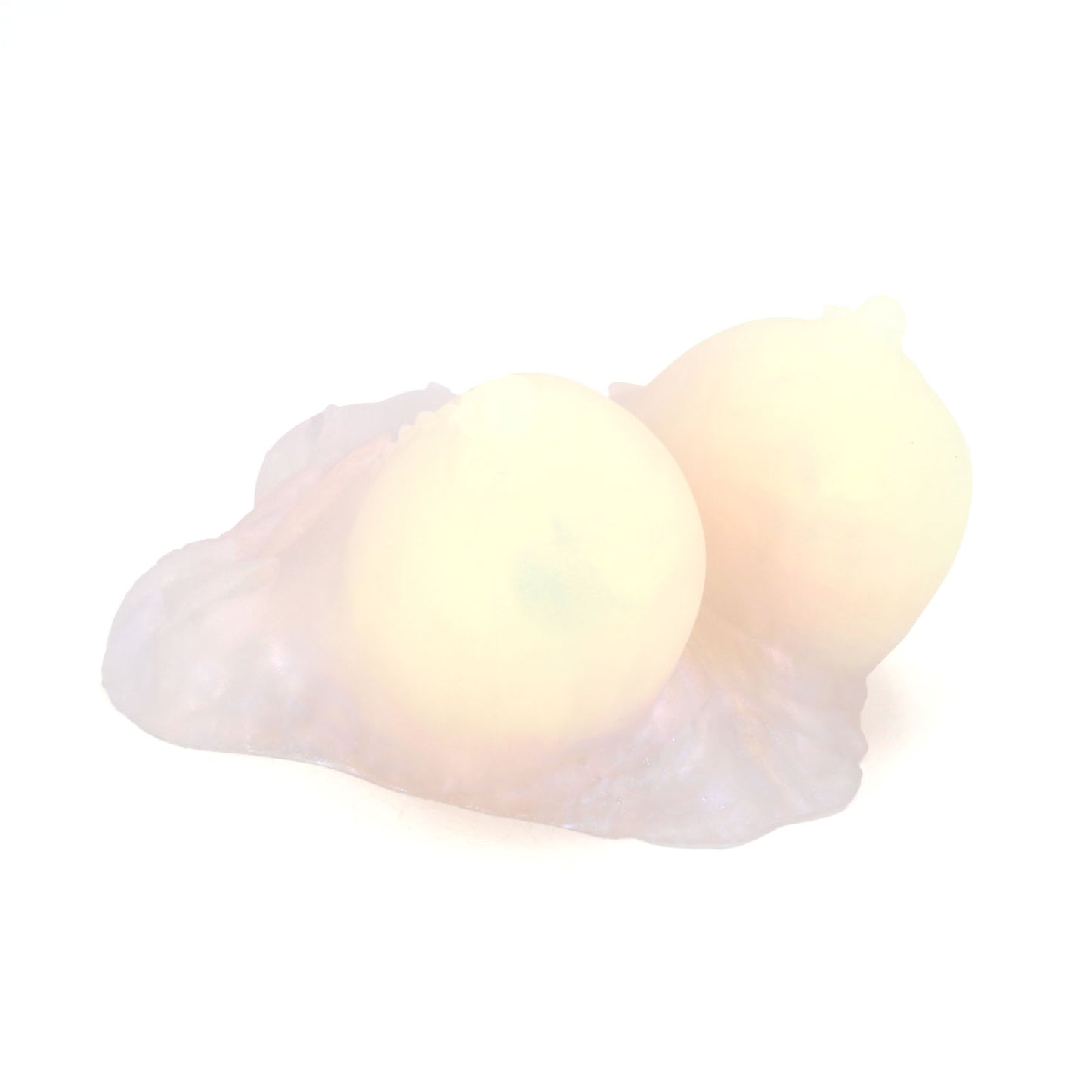 Harpy Bust Large 00-31 Soft Near Clear Golden Seaglass UV