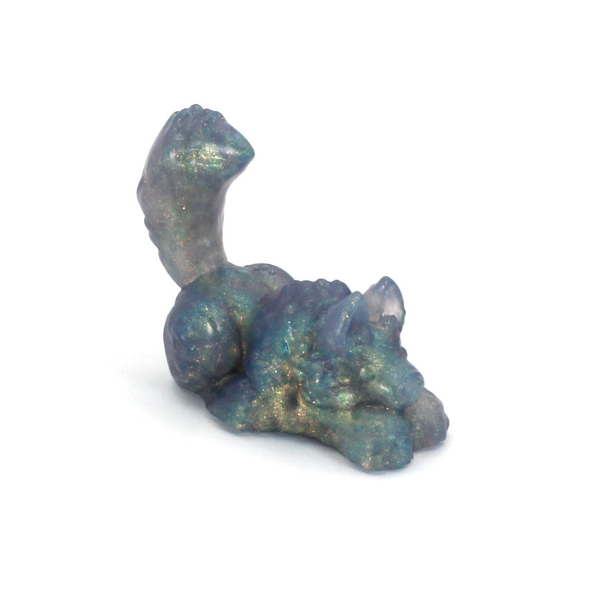 Direwolf Squish Small 00-31 Soft Near Clear Blue Green Shimmer