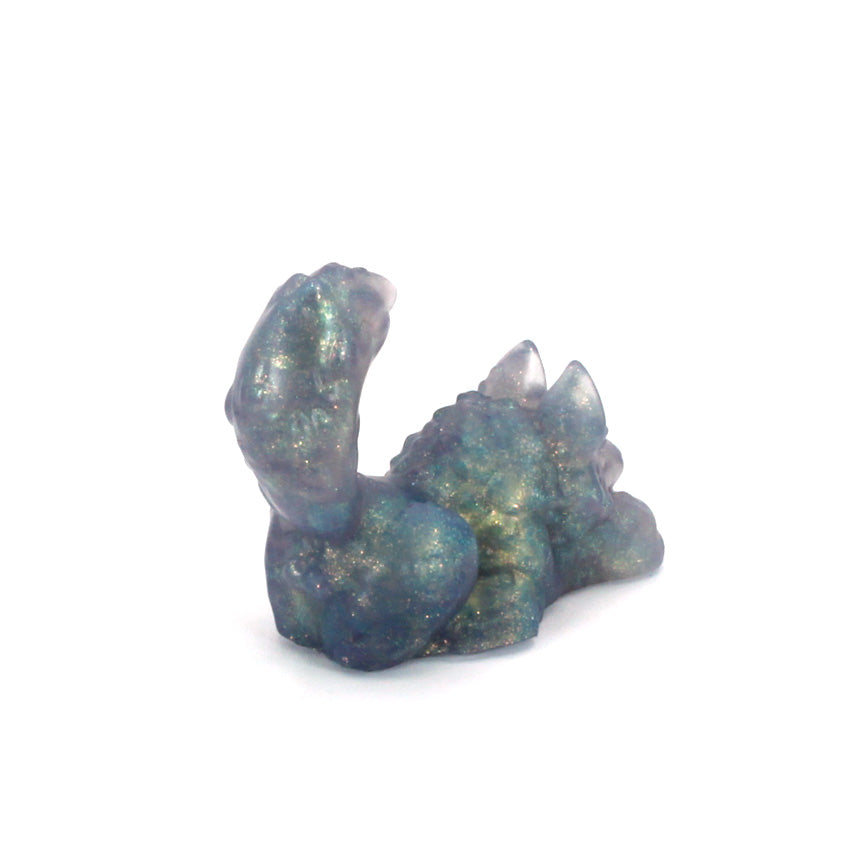 Direwolf Squish Small 00-31 Soft Near Clear Blue Green Shimmer
