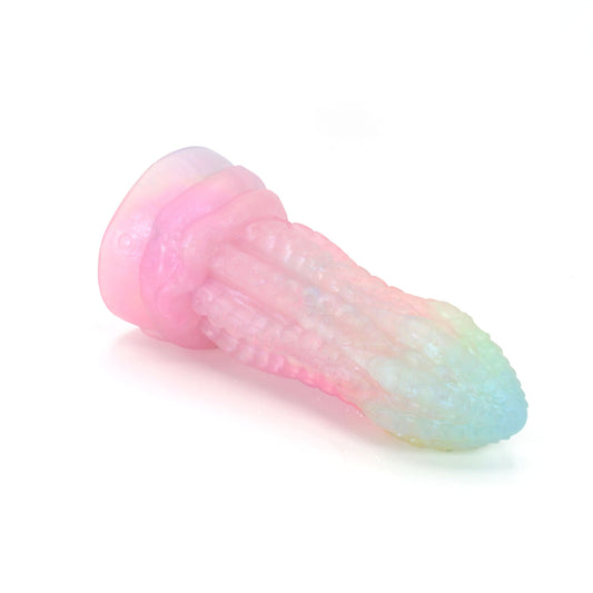 Dark Mantle Medium 00-31 Soft Near Clear Neon Blue Seaglass UV Suction Base FLOP
