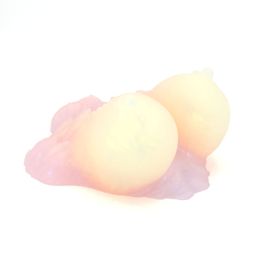 Harpy Bust X-Large 00-31 Soft Near Clear Golden Seaglass UV FLOP