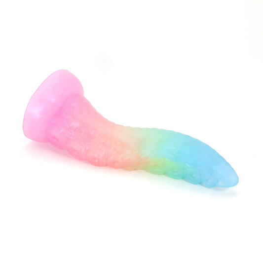 Dark Mantle Tentacle Medium 00-31 Soft Near Clear Neon Blue Seaglass UV Suction Base