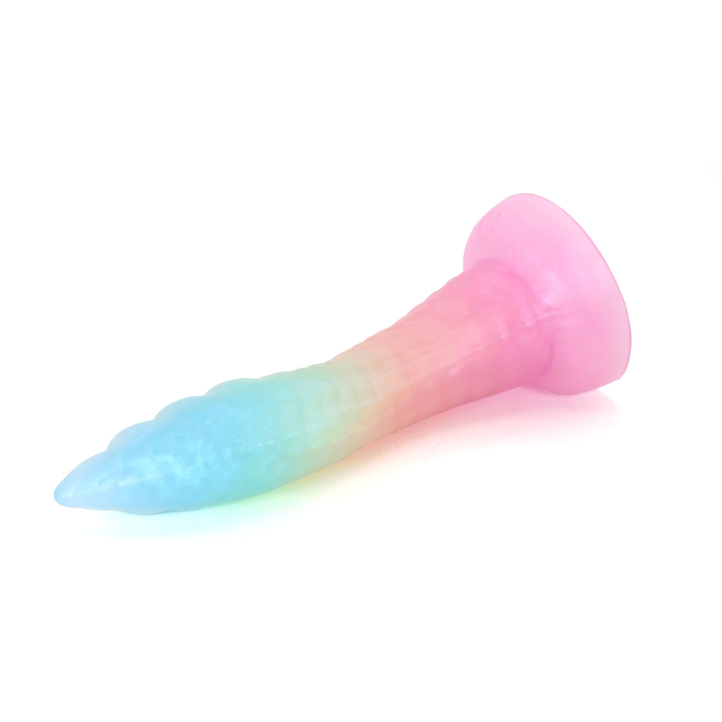 Dark Mantle Tentacle Medium 00-31 Soft Near Clear Neon Blue Seaglass UV Suction Base