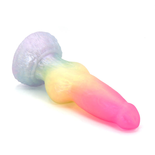 Direwolf Large 00-31 Soft Near Clear Rainbow Shimmer UV Suction Base