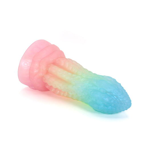 Dark Mantle Large 00-31 Soft Near Clear Neon Blue Seaglass UV Suction Base