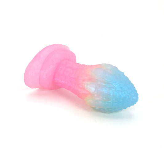 Dark Mantle Plug Large 00-31 Soft Near Clear Neon Blue Seaglass UV