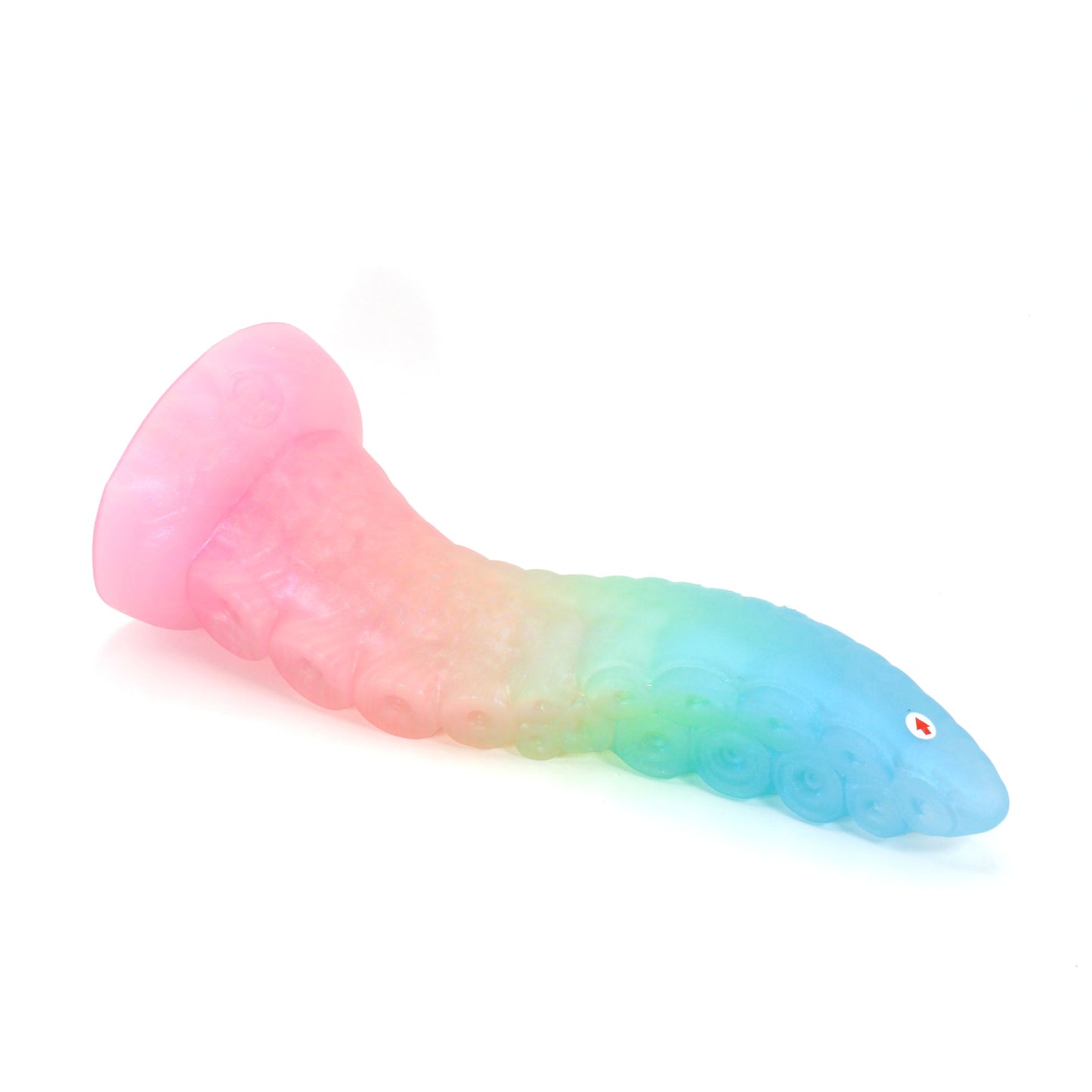 Dark Mantle Tentacle Large 00-31 Soft Near Clear Neon Blue Seaglass UV Suction Base FLOP