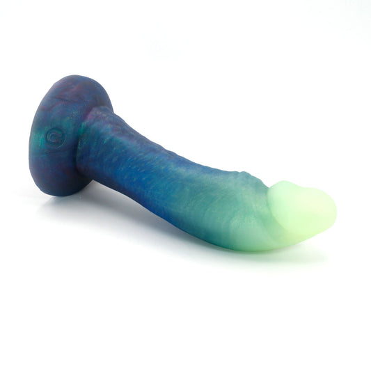 Elven Sorcerer Medium 00-31 Soft Near Clear Aurora GITD Color Shift Suction Base