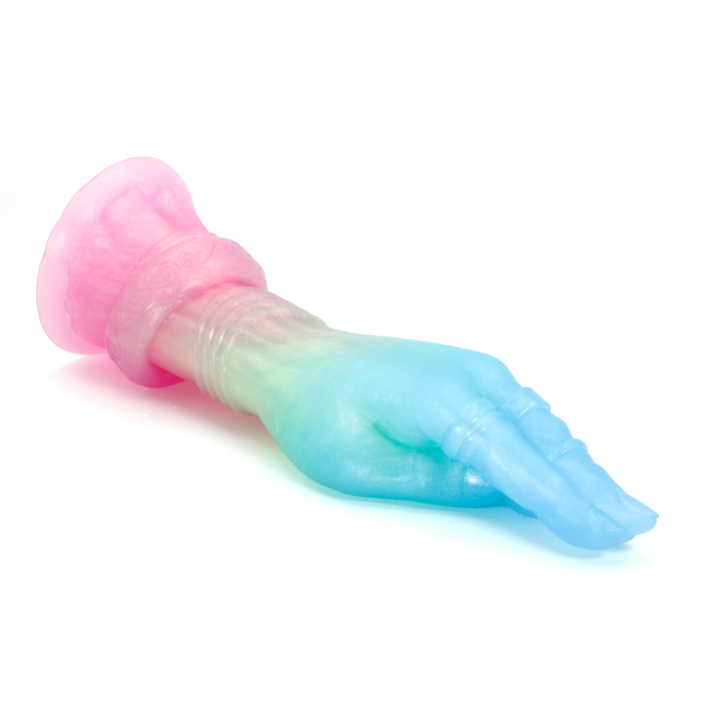 Mage Hand X-Large 00-31 Soft Near Clear Neon Seaglass UV Suction Base